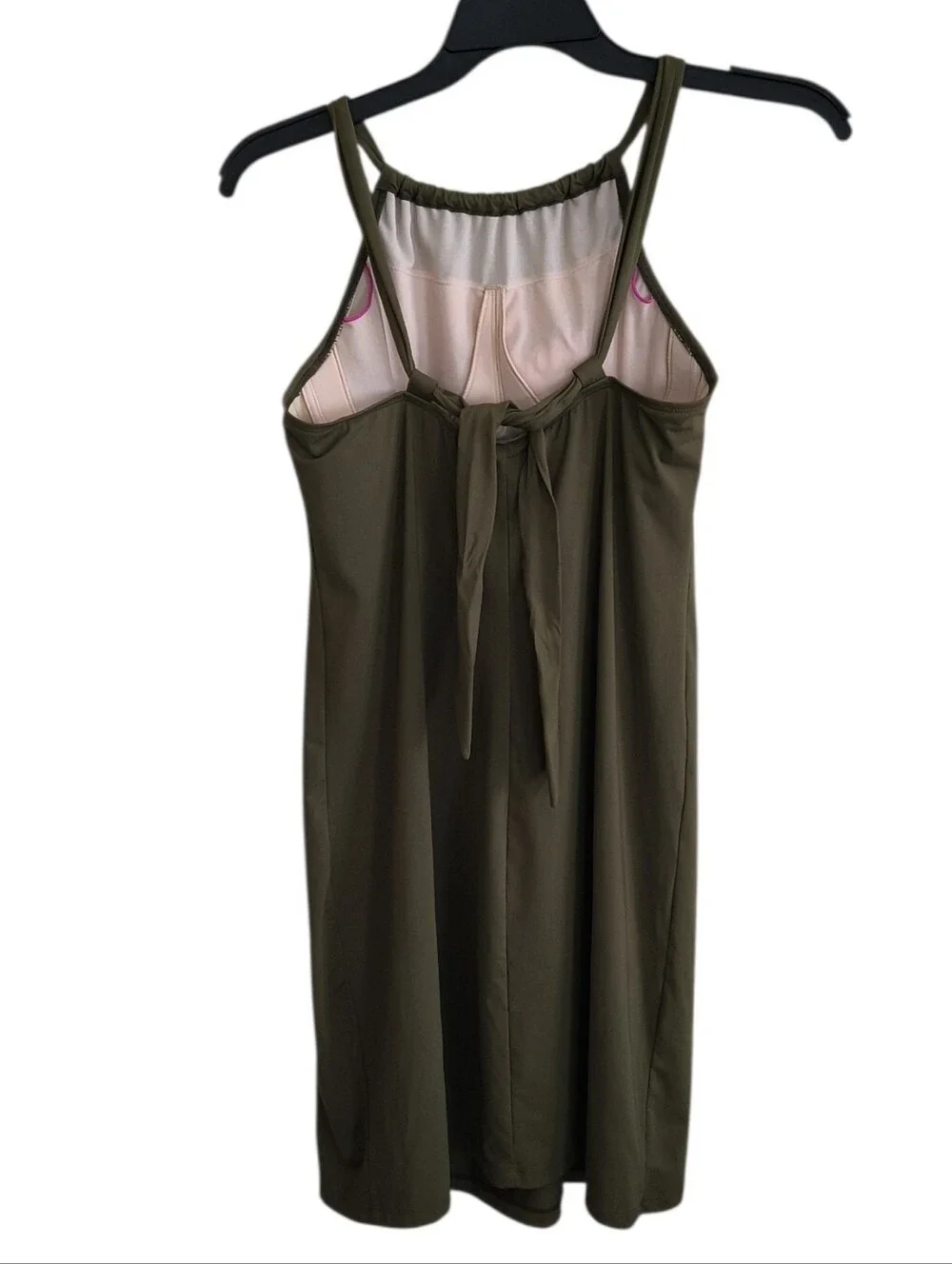 Athleta Kokomo Swim Dress In Olive Green Size L